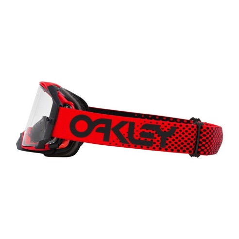 Maschera fuoristrada Oakley Airbrake MX Moto - Red B1B W/Clear in vendita da Canella Motoabbigliamento