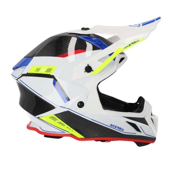 Casco Fuoristrada Acerbis Steel Carbon 2206 - Bianco/Nero in vendita da Canella Motoabbigliamento
