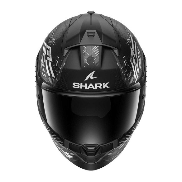 Casco Integrale Shark Ridill 2 Molokai Mat Blk/Wht/Silv KWS da Canella