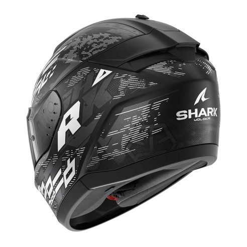 Casco Integrale Shark Ridill 2 Molokai Mat Blk/Wht/Silv KWS da Canella