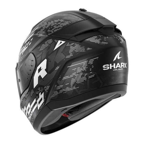 Casco Integrale Shark Ridill 2 Molokai Mat Blk/Wht/Silv KWS da Canella