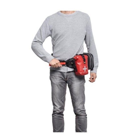 Borsello/marsupio 100% waterproof che garantisce l’integrità degli articoli medicali.