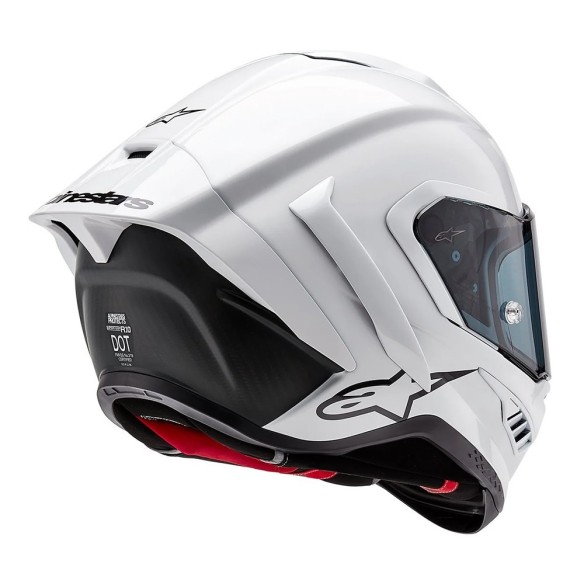 Casco Alpinestars Supertech R10 Solid White Gloss/Black Matt