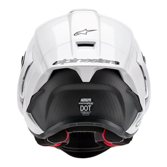 Casco Alpinestars Supertech R10 Solid White Gloss/Black Matt