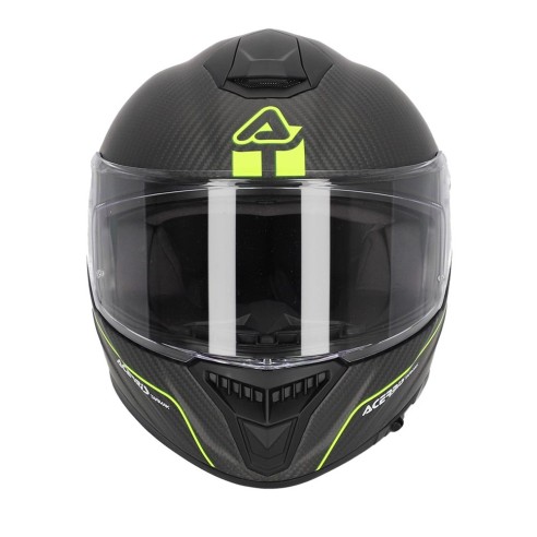 Casco Moto Interale Acerbis Tarmak 2206 Carbonio - Nero/Giallo Fluo