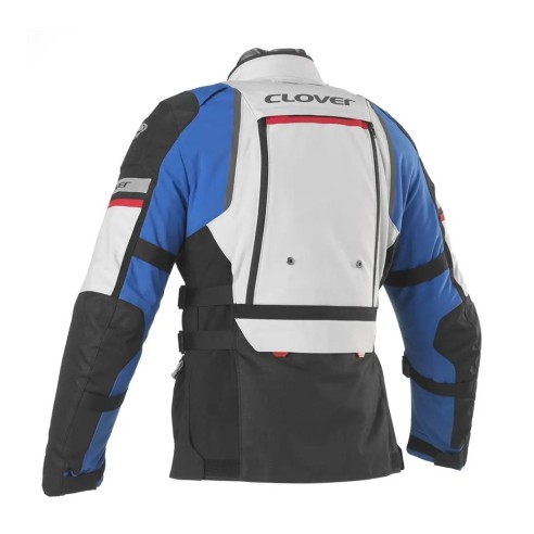 Giacca Moto Turismo Clover GTS-4 WP Lady - Blu/Grigio