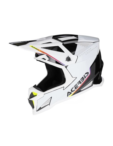 Casco Mx Acerbis T711 - White/Black in vendita da Canella Moto