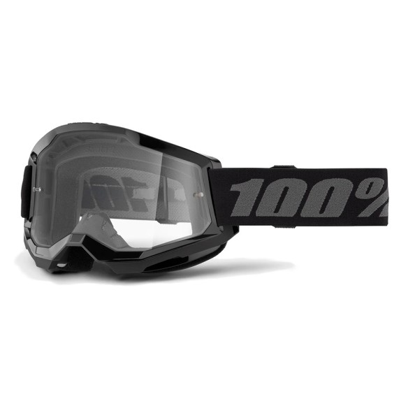 Maschera cross 100% Strata 2 - Black Clear da Canella Moto