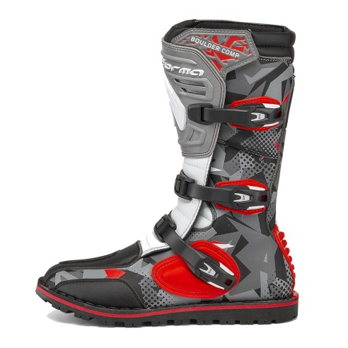 Stivale Trial Forma Boulder Comp - Camo/Red/White/Grey da Canella