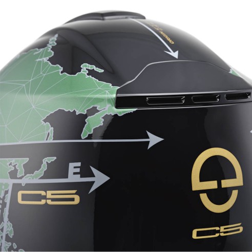 Casco modulare made in Germany Schubert C5 Globe - Green