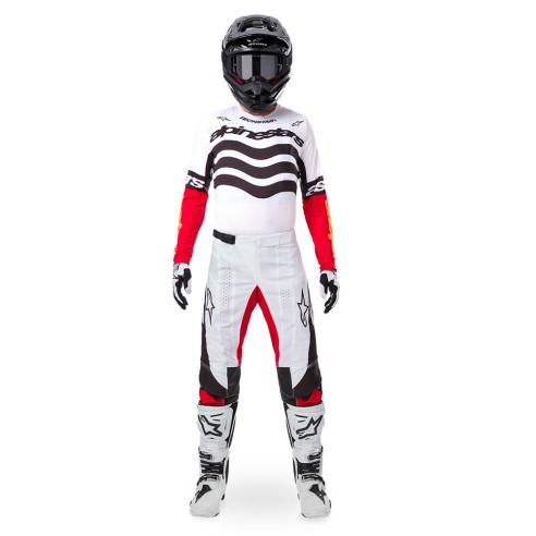 Pantalone Alpinestars Techstar Deep LE - Pant - Blk/Wht/High Red