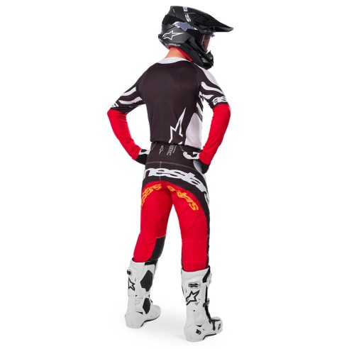 Pantalone Alpinestars Techstar Deep LE - Pant - Blk/Wht/High Red