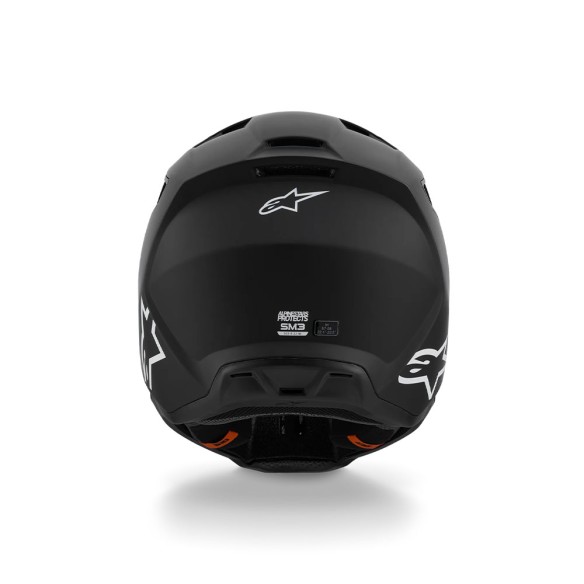 Casco integrale Alpinestars S-M3 nero opaco. Design sportivo, calotta leggera, comfort elevato. Omologato ECE 22.06.