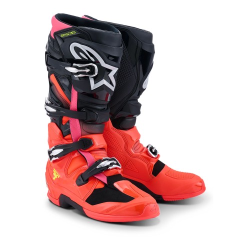 Alpinestars Tech 7 Black/Red Fluo/Pink Fluo | Stivali MX