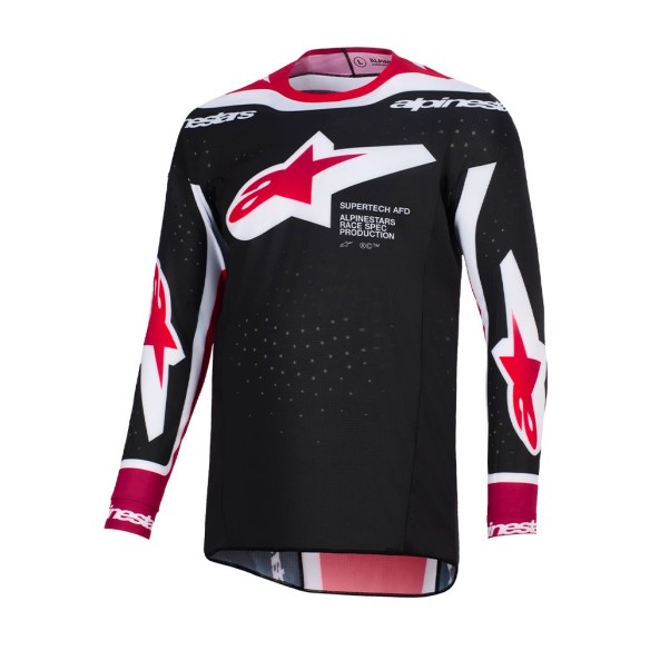 Maglia Alpinestars Supertech AFD Vista | Black/Red/White