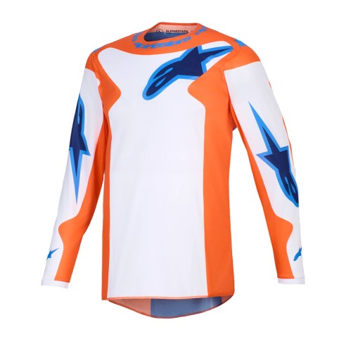 Maglia Alpinestars Fluid Grid | Orange/Ucla Blue MX in vendita da Canella Moto