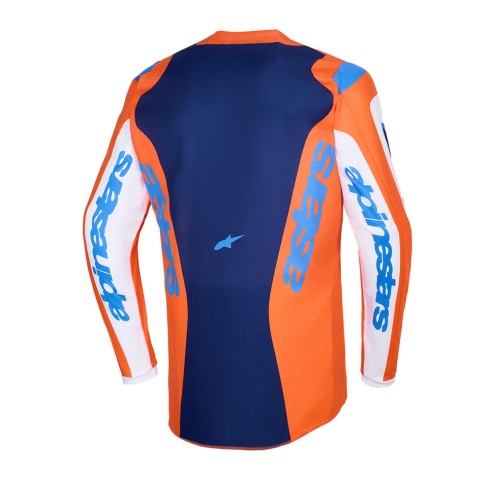 Maglia Alpinestars Fluid Grid | Orange/Ucla Blue MX in vendita da Canella Moto