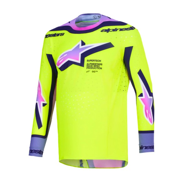 Maglia Alpinestars Supertech Vista | Yellow/Purple/Black