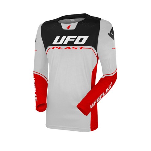 Maglia UFO Ares Grigio/Rosso – Stretch Fit | Canella Moto