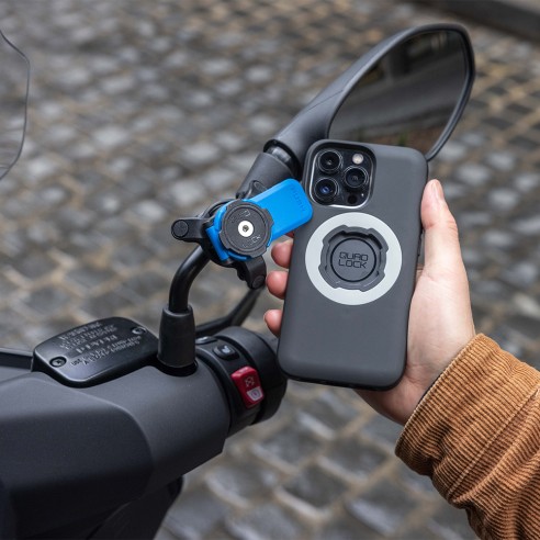 Supporto specchietto Quad Lock – Montaggio smartphone moto e scooter