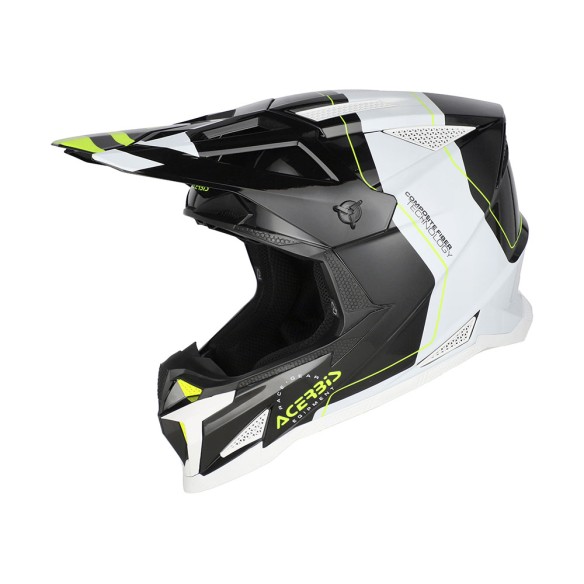 Casco Mx Acerbis T711 - Black/White in vendita da Canella Moto