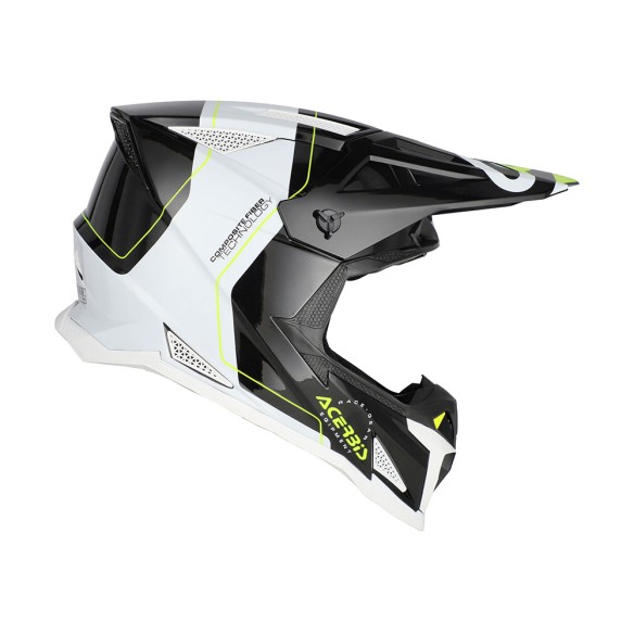 Casco Mx Acerbis T711 - Black/White in vendita da Canella Moto