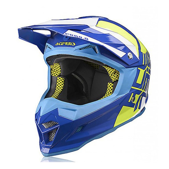 Acerbis Profile 4.0 – Casco Cross Enduro Blu/Fluo Yellow | Canella Moto