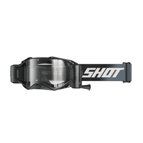 Occhiali Shot Lite Roll-Off Nero Opaco HD | Canella Moto