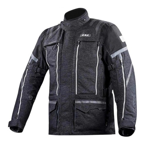 Giacca Moto Touring LS2 Nevada Man WP Nero/Grigio scuro – 4-Stagioni Impermeabile