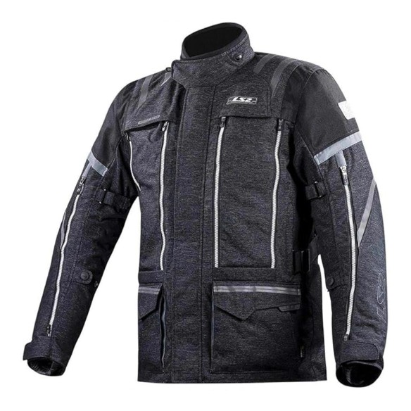 Giacca Moto Touring LS2 Nevada Man WP Nero/Grigio scuro – 4-Stagioni Impermeabile
