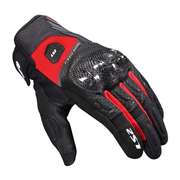 Guanti LS2 Atom – Estivi in pelle traforata con nocche in carbonio da Canella Moto