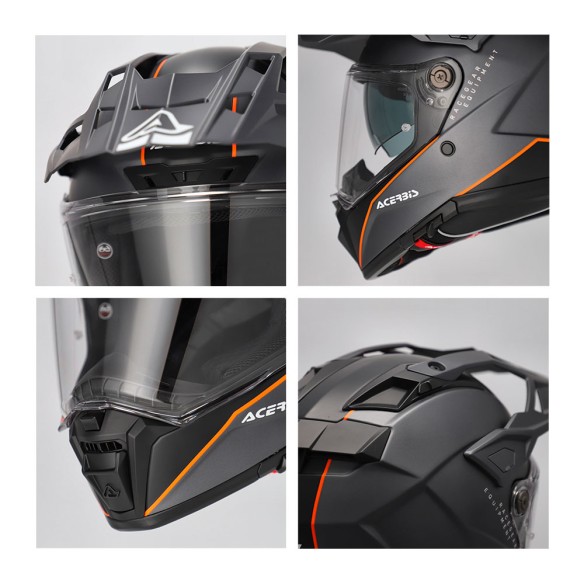 Casco Adventure Acerbis Attack Fibra ECE 22-06 | Canella Moto