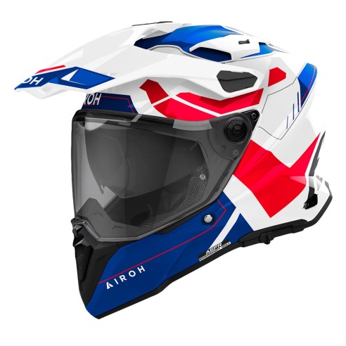 Casco Airoh Commander 2 Reveal Blue/Red Gloss – Adventure & Touring | CanellaMoto.it