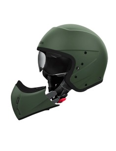 Casco Airoh J‑110 Color Military Green Matt – Modulabile 2‑in‑1 | CanellaMoto.it