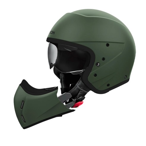 Casco Airoh J‑110 Color Military Green Matt – Modulabile 2‑in‑1 | CanellaMoto.it