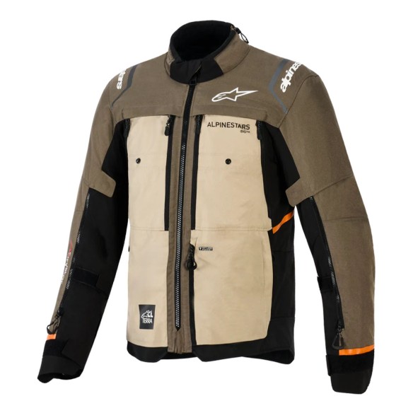 Giacca Moto Alpinestars Cusco Drystar Walnut/Aluminum/Black – Touring | CanellaMoto.it