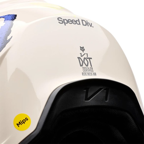 Fox V1 Awareness - Chalk – Casco Off-Road Mips® ECE 22.06 | Canella Moto