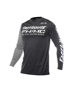 Maglia Motocross Bambino Fasthouse Carbon Method Black/Gray