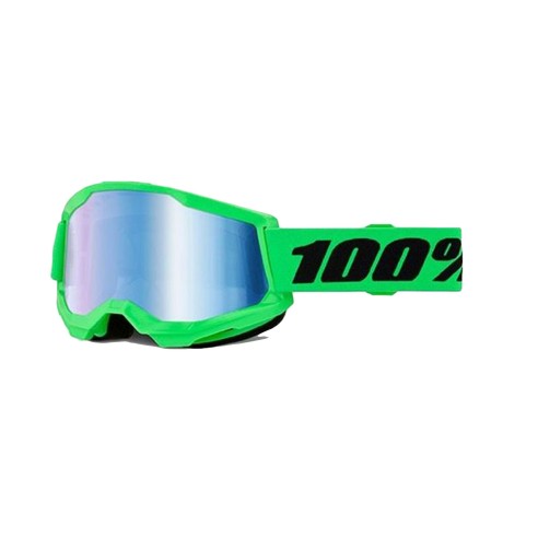 Maschera Motocross 100% Strata 2 Blue Mirror
