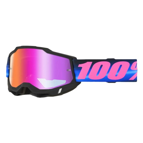 Maschera Motocross 100% Accuri 2 Superdome Red Mirror