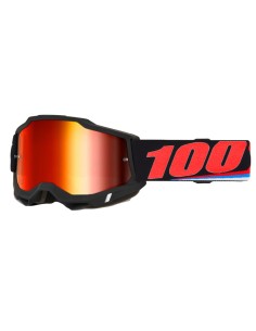 Maschera Motocross 100% Accuri 2 Magnus Red Mirror