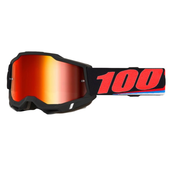 Maschera Motocross 100% Accuri 2 Magnus Red Mirror