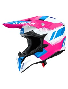 Casco Motocross Airoh WRAAAP Vision Pink Gloss | Canella Moto