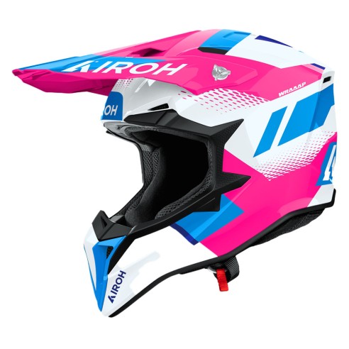 Casco Motocross Airoh WRAAAP Vision Pink Gloss | Canella Moto