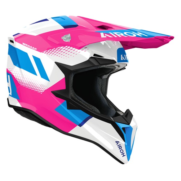 Casco Motocross Airoh WRAAAP Vision Pink Gloss | Canella Moto