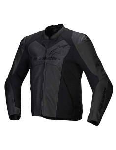 Giacca Moto Alpinestars Faster V3 Leather Black Black | Canella Moto