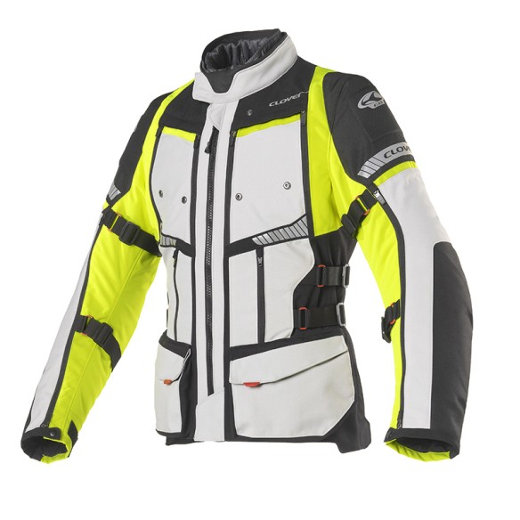 Giacca Moto Turismo Clover GTS-4 WP Lady - Nero/Grigio